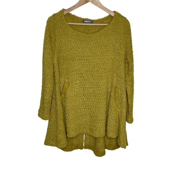 Alembika Women Long Sleeve Sweater Tunic XS Chartreuse Green Button Back Pockets,All Products : American Fashion Style Bags On Sale
